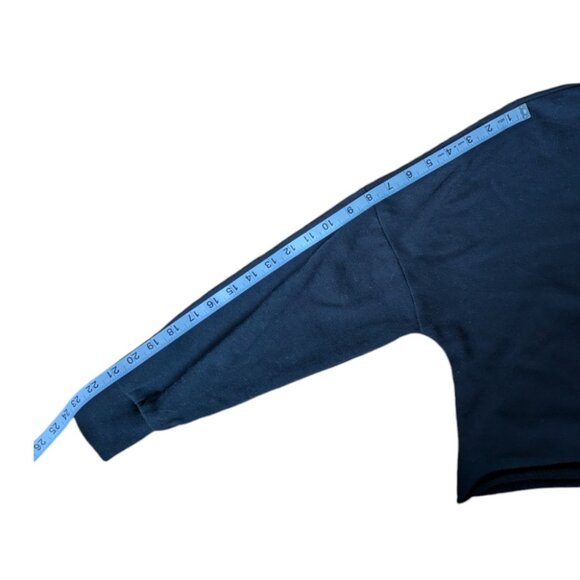 Garage Black Cropped Quarter Zip with Cuffed Sleeves Women Size Medium - Picture 7 of 8